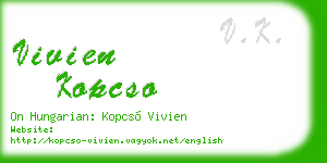 vivien kopcso business card